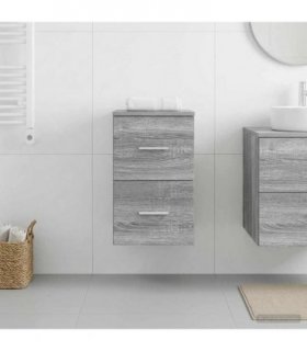 vidaXL Bathroom Cabinet In-between Grey Sonoma 30 x 44.5 x 50 cm — V0672200871