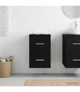 vidaXL Bathroom Cabinet In-between Black Oak 30 x 35 x 50 cm — V0672200873