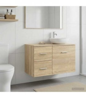 vidaXL Bathroom Cabinet In-between Sonoma Oak 30 x 35 x 50 cm — V0672200879