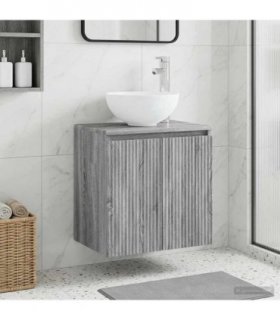 vidaXL Wall-Mounted Sink Vanity Grey Sonoma 49.5 x 35 x 63 cm — V0672200882