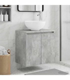 vidaXL Wall-Mounted Sink Vanity Concrete Grey 49.5 x 35 x 63 cm — V0672200883