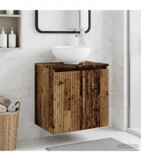 vidaXL Wall-Mounted Sink Vanity Old Wood 49.5 x 35 x 63 cm — V0672200887