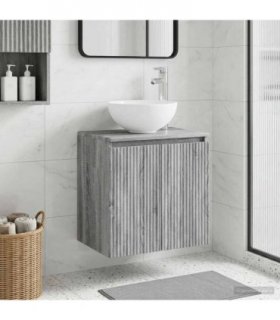 vidaXL Wall-Mounted Sink Vanity Grey Sonoma 49.5 x 41 x 64.5 cm — V0672200893