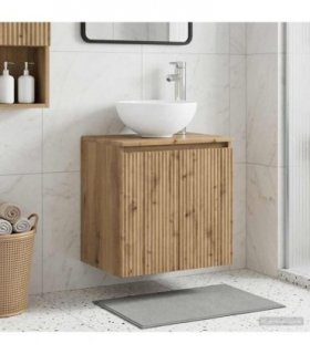 vidaXL Wall-Mounted Sink Vanity Artisan Oak 49.5 x 41 x 64.5 cm — V0672200895