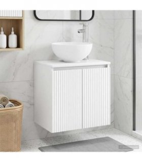 vidaXL Wall-Mounted Sink Vanity White 49.5 x 41 x 64.5 cm — V0672200898