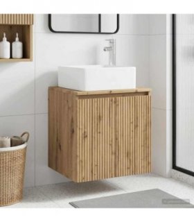 vidaXL Wall-Mounted Sink Vanity Artisan Oak 49.5 x 41 x 63 cm — V0672200899
