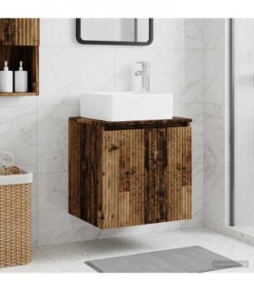 vidaXL Wall-Mounted Sink Vanity Old Wood 49.5 x 41 x 63 cm — V0672200901