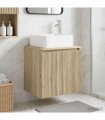 vidaXL Wall-Mounted Sink Vanity Sonoma Oak 49.5 x 41 x 63 cm — V0672200902