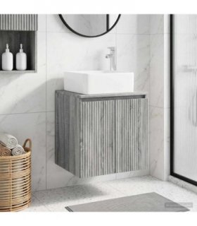 vidaXL Wall-Mounted Sink Vanity Grey Sonoma 49.5 x 41 x 63 cm — V0672200904