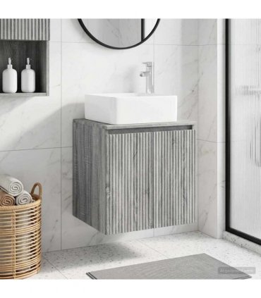 vidaXL Wall-Mounted Sink Vanity Grey Sonoma 49.5 x 41 x 63 cm — V0672200904