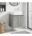 vidaXL Wall-Mounted Sink Vanity Grey Sonoma 49.5 x 41 x 63 cm — V0672200904