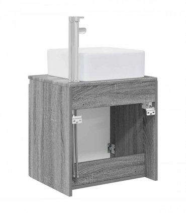 vidaXL Wall-Mounted Sink Vanity Grey Sonoma 49.5 x 41 x 63 cm — V0672200904