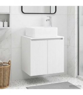 vidaXL Wall-Mounted Sink Vanity White 49.5 x 41 x 63 cm — V0672200906