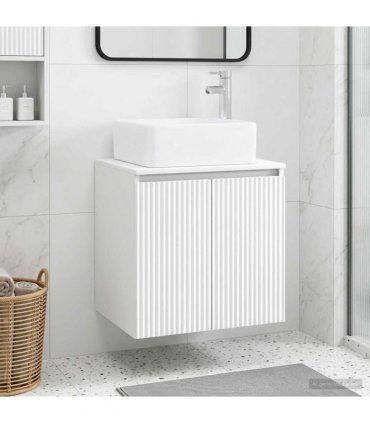 vidaXL Wall-Mounted Sink Vanity White 49.5 x 41 x 63 cm — V0672200906