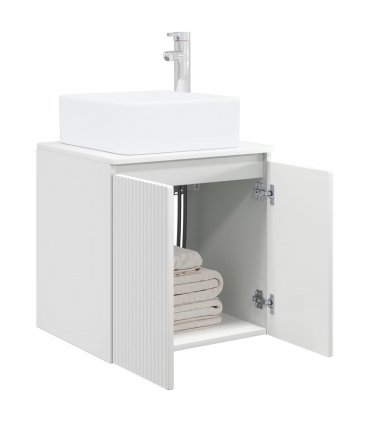 vidaXL Wall-Mounted Sink Vanity White 49.5 x 41 x 63 cm — V0672200906