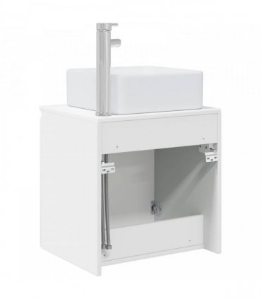 vidaXL Wall-Mounted Sink Vanity White 49.5 x 41 x 63 cm — V0672200906