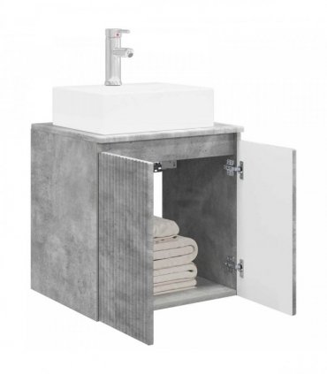 vidaXL Wall-Mounted Sink Vanity Concrete Grey 49.5 x 41 x 62.5 cm — V0672200910
