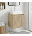 vidaXL Wall-Mounted Sink Vanity Sonoma Oak 49.5 x 41 x 62.5 cm — V0672200911
