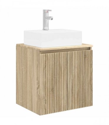 vidaXL Wall-Mounted Sink Vanity Sonoma Oak 49.5 x 41 x 62.5 cm — V0672200911