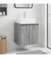 vidaXL Wall-Mounted Sink Vanity Grey Sonoma 49.5 x 41 x 62.5 cm — V0672200912