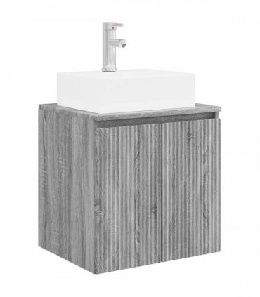 vidaXL Wall-Mounted Sink Vanity Grey Sonoma 49.5 x 41 x 62.5 cm — V0672200912