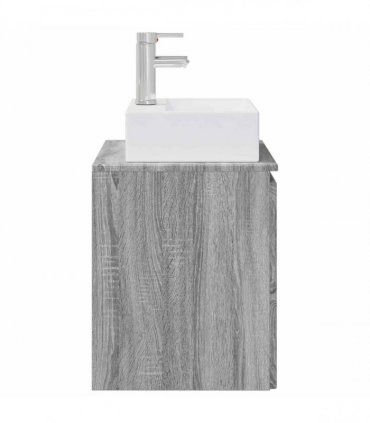 vidaXL Wall-Mounted Sink Vanity Grey Sonoma 49.5 x 41 x 62.5 cm — V0672200912