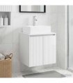 vidaXL Wall-Mounted Sink Vanity High Gloss White 49.5 x 41 x 62.5 cm
