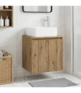 vidaXL Wall-Mounted Sink Vanity Artisan Oak 53 x 35 x 63 cm