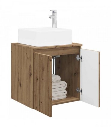 vidaXL Wall-Mounted Sink Vanity Artisan Oak 53 x 35 x 63 cm