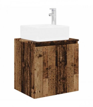 vidaXL Wall-Mounted Sink Vanity Old Wood 53 x 35 x 63 cm