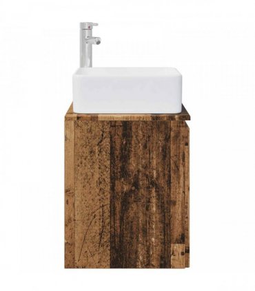 vidaXL Wall-Mounted Sink Vanity Old Wood 53 x 35 x 63 cm