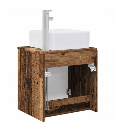 vidaXL Wall-Mounted Sink Vanity Old Wood 53 x 35 x 63 cm