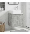 vidaXL Wall-Mounted Sink Vanity Concrete Grey 53 x 35 x 63 cm