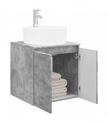 vidaXL Wall-Mounted Sink Vanity Concrete Grey 49.5 x 44.5 x 65 cm — V0672200926