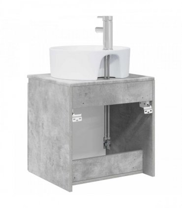 vidaXL Wall-Mounted Sink Vanity Concrete Grey 49.5 x 44.5 x 65 cm — V0672200926