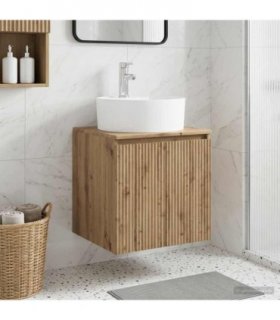 vidaXL Wall-Mounted Sink Vanity Artisan Oak 49.5 x 44.5 x 65 cm — V0672200927