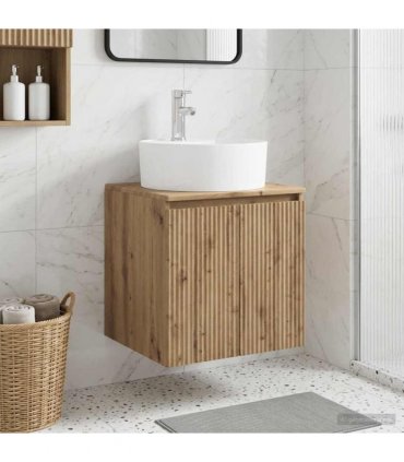 vidaXL Wall-Mounted Sink Vanity Artisan Oak 49.5 x 44.5 x 65 cm — V0672200927