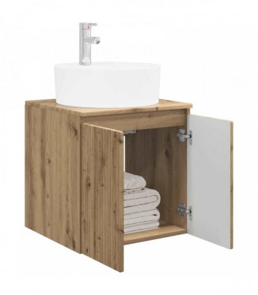 vidaXL Wall-Mounted Sink Vanity Artisan Oak 49.5 x 44.5 x 65 cm — V0672200927