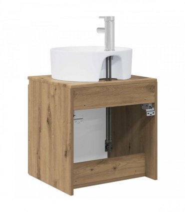 vidaXL Wall-Mounted Sink Vanity Artisan Oak 49.5 x 44.5 x 65 cm — V0672200927