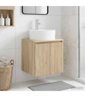 vidaXL Wall-Mounted Sink Vanity Sonoma Oak 49.5 x 44.5 x 65 cm — V0672200928