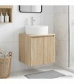 vidaXL Wall-Mounted Sink Vanity Sonoma Oak 49.5 x 44.5 x 65 cm — V0672200928