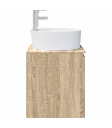 vidaXL Wall-Mounted Sink Vanity Sonoma Oak 49.5 x 44.5 x 65 cm — V0672200928