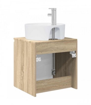 vidaXL Wall-Mounted Sink Vanity Sonoma Oak 49.5 x 44.5 x 65 cm — V0672200928
