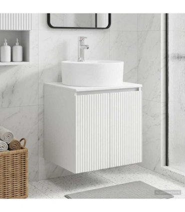 vidaXL Wall-Mounted Sink Vanity White 49.5 x 44.5 x 65 cm — V0672200930