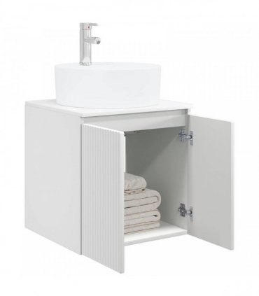 vidaXL Wall-Mounted Sink Vanity White 49.5 x 44.5 x 65 cm — V0672200930