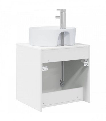 vidaXL Wall-Mounted Sink Vanity White 49.5 x 44.5 x 65 cm — V0672200930