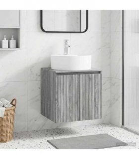 vidaXL Wall-Mounted Sink Vanity Grey Sonoma 49.5 x 44.5 x 65 cm — V0672200931