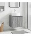 vidaXL Wall-Mounted Sink Vanity Grey Sonoma 49.5 x 44.5 x 65 cm — V0672200931