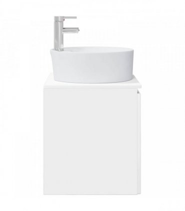 vidaXL Wall-Mounted Sink Vanity High Gloss White 49.5 x 44.5 x 65 cm