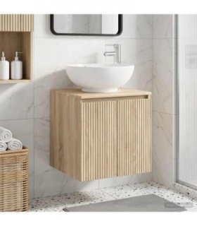 vidaXL Wall-Mounted Sink Vanity Sonoma Oak 49.5 x 44.5 x 65 cm — V0672200935